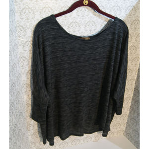 READ FOR SIZE Musa Top Lagenlook Dark Grey Top Drapey Cropped Coverup